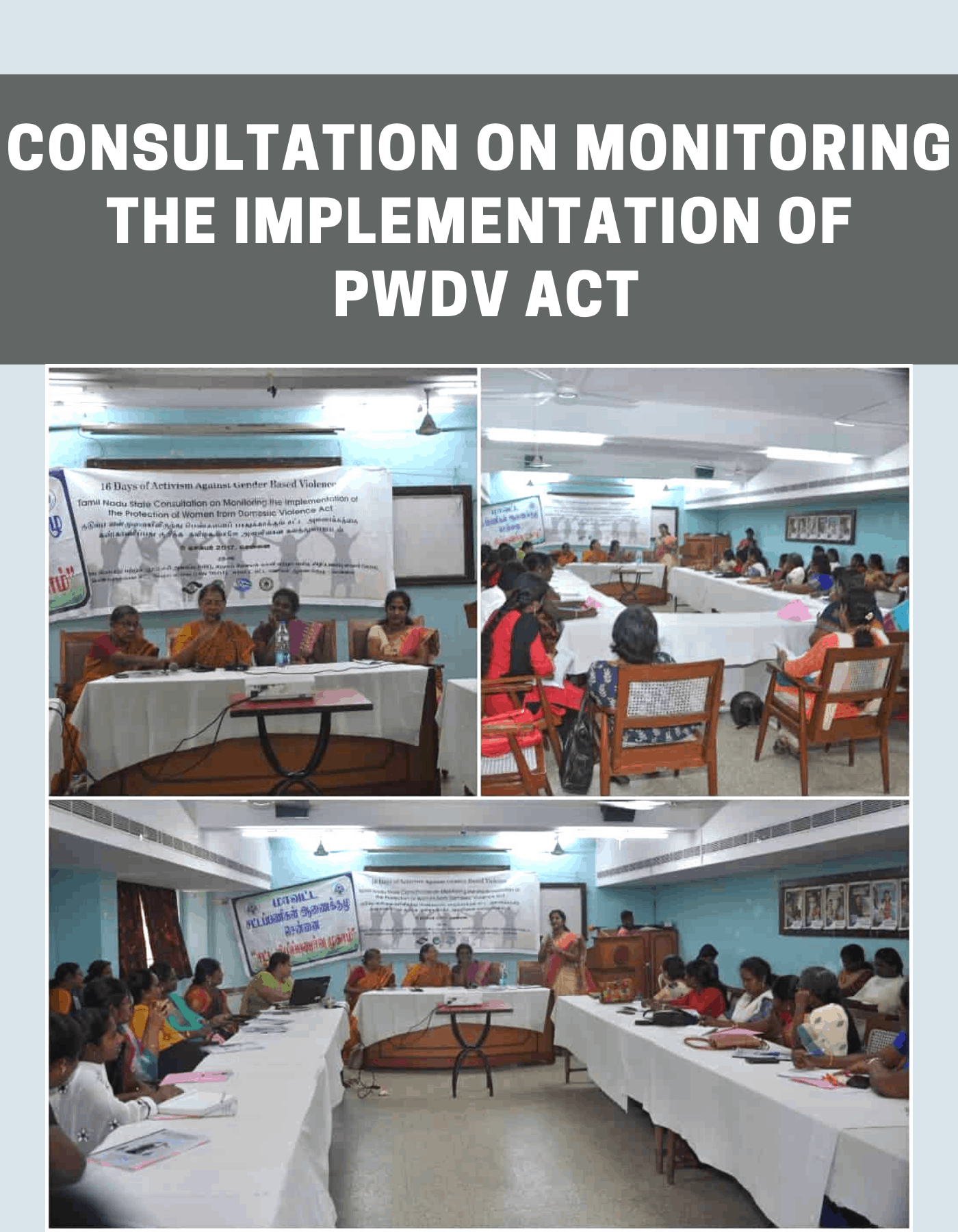 Consultation on Monitoring the Implementation of PWDV Act
