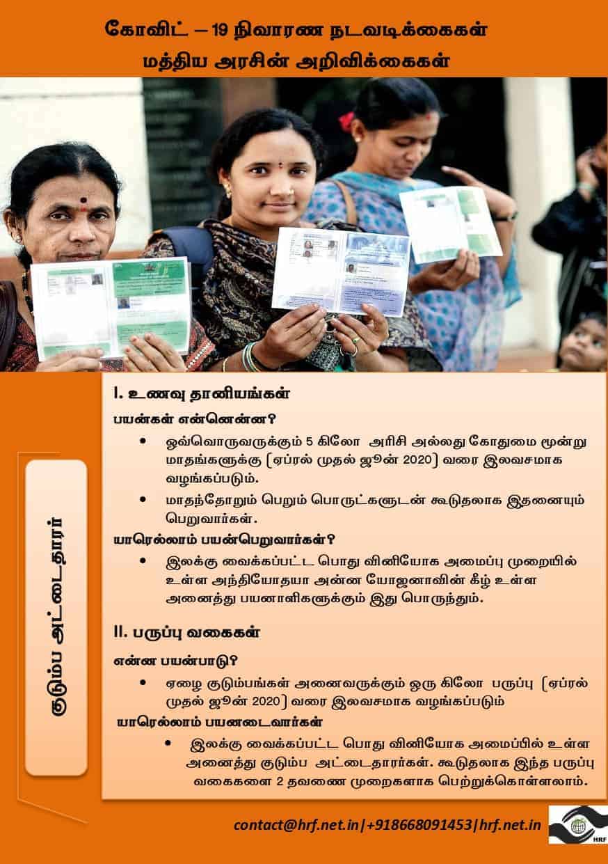 கோவிட் 19 மத்திய அரசின் திட்டங்கள் மற்றும்  அறிவிக்கைகள்