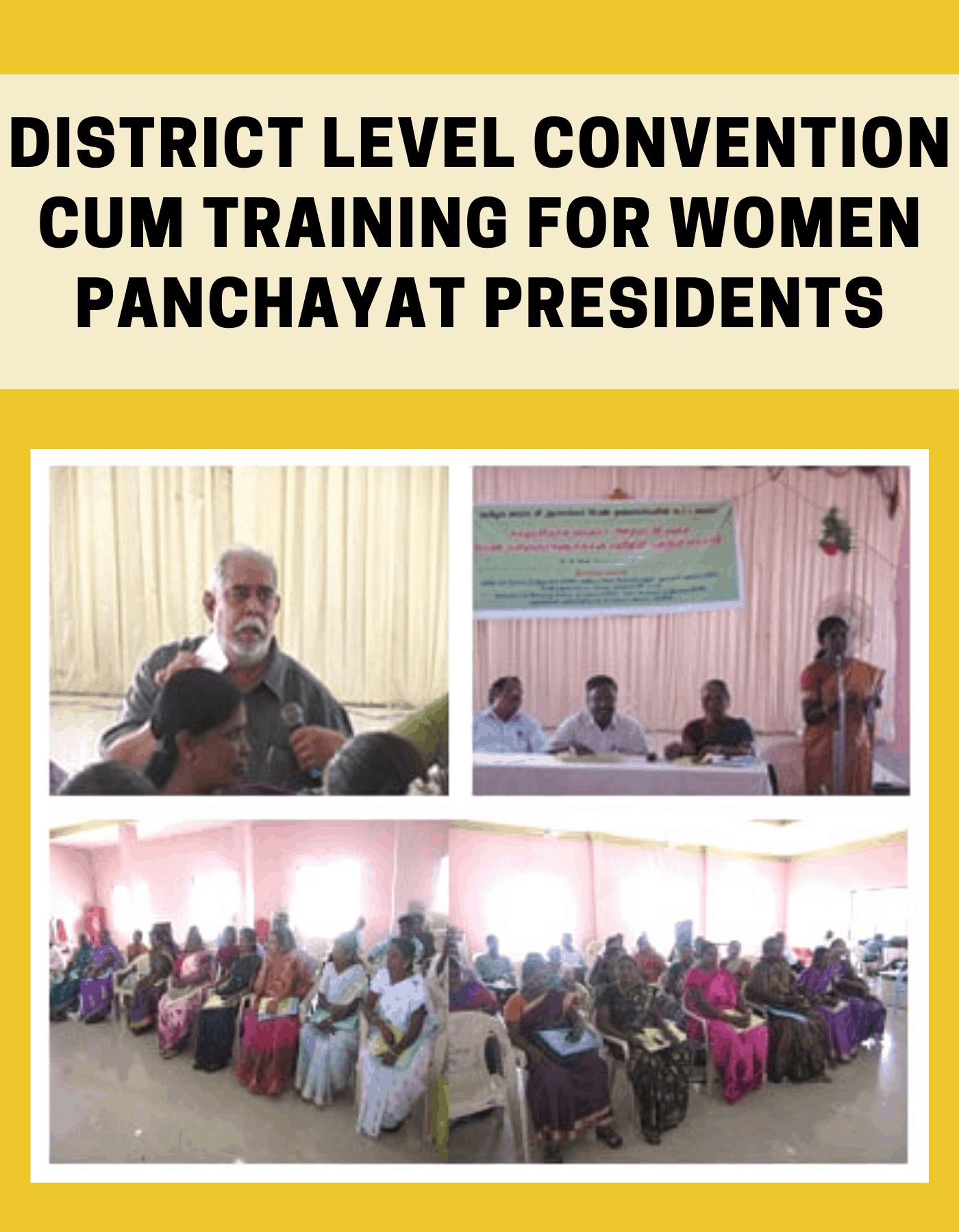 District Level Convention cum Training for Women Panchayat Presidents
