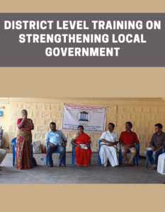 District Level Training on Strengthening Local Government