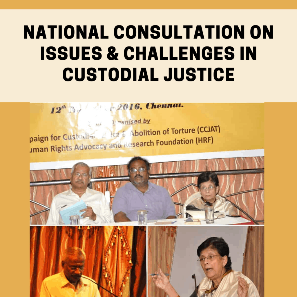 National Consultation on issues & challenges in Custodial Justice