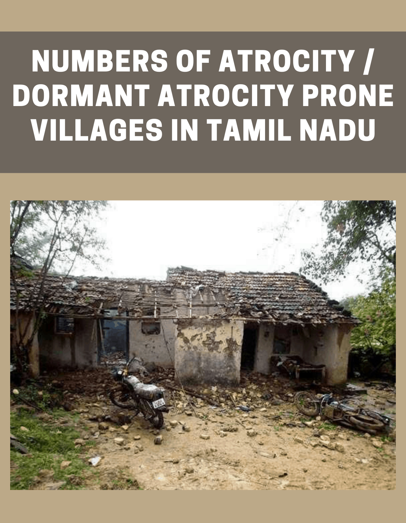 Numbers of Atrocity/Dormant Atrocity Prone Villages in Tamil Nadu