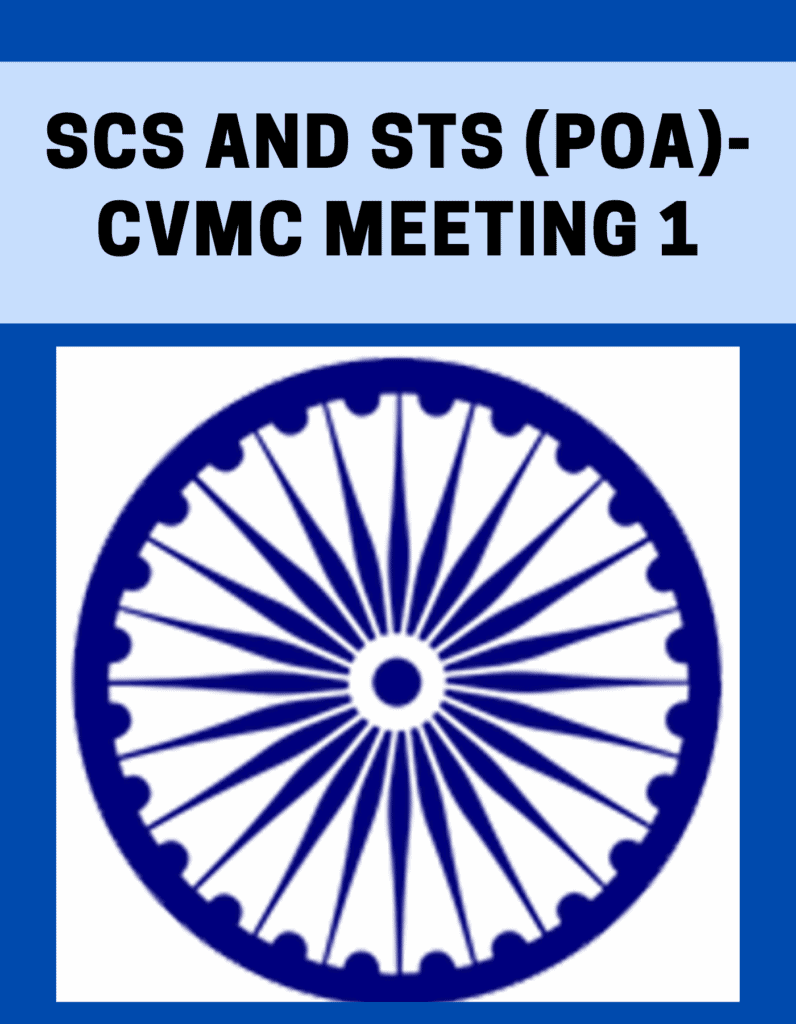 SCs and STs (PoA)-CVMC Meeting 1