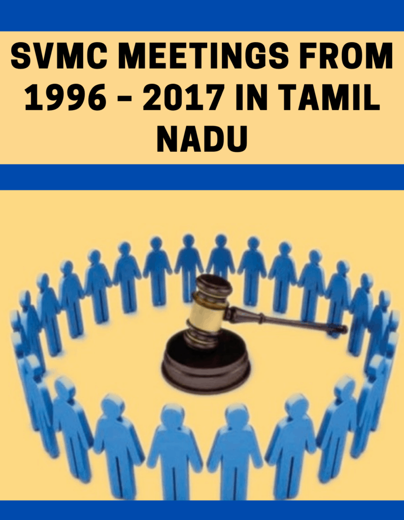 SVMC Meetings from 1996 – 2017 in Tamil Nadu