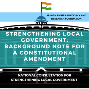 Strengthening Local Government: Background note for a Constitutional Amendment